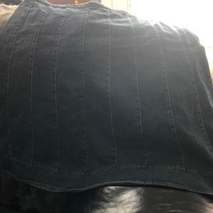 Knee length jean skirt